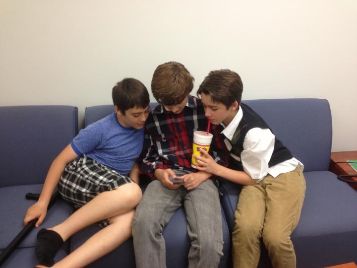 Jacob, Noah and I on break during Kid's Town